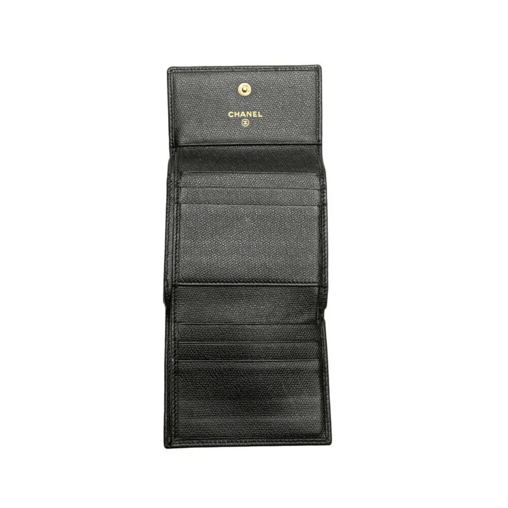 CHANEL Black Leather Wallet